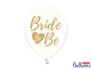Ballons 30cm, Bride to be, Crystal Clear (1 VPE / 50 Stk.)