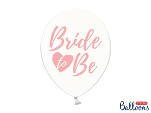 Ballons 30cm, Bride to be, Crystal Clear (1 VPE / 6 Stk.)