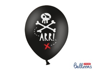 Ballons 30cm, Piraten, Pastel Black (1 VPE / 50 Stk.)