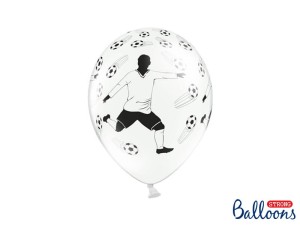 Ballons 30cm, Fußballer & Bälle, Pastel White (1 VPE / 50 Stk.)