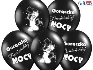 Balony 30cm Gorączka..., P. Black (1 op. / 6 szt.)