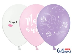 Ballons 30cm, Einhorn, Mix (1 VPE / 6 Stk.)