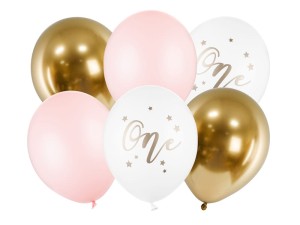 Ballons 30 cm, One, Pastel Pale Pink (1 VPE / 6 Stk.)