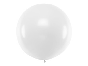 Runder Riesenballon 1m, Pastel White