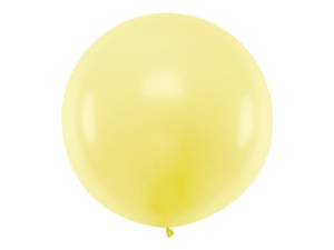 Runder Ballon 1m, Pastel Light Yellow
