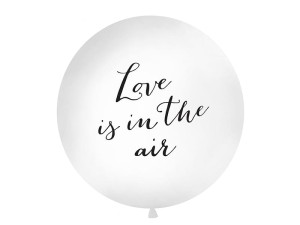 Luftballon 1 m, Love is in the air, in Weiß