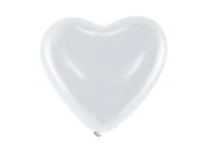 Ballons 10'' Herzen, pastellweiß (1 VPE / 100 Stk.)