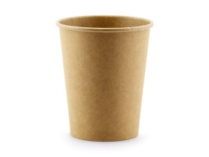6 Pappbecher Trend - 220ml - Kraftpapier