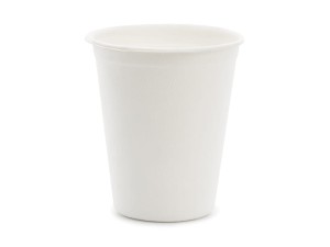Becher aus Zuckerrohr, weiß, 250ml (1 VPE / 6 Stk.)