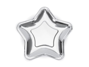Teller Stern, silber, 18cm (1 VPE / 6 Stk.)