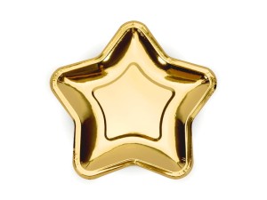 Teller Stern, gold, 18cm (1 VPE / 6 Stk.)