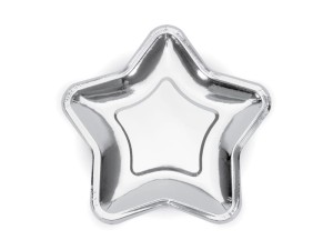 Teller Stern, silber, 23cm (1 VPE / 6 Stk.)