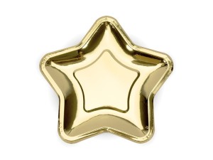 Teller Stern, gold, 23cm (1 VPE / 6 Stk.)