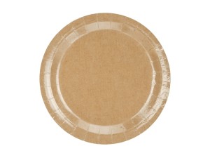 6 Pappteller Trend - Ø 23cm - Kraftpapier