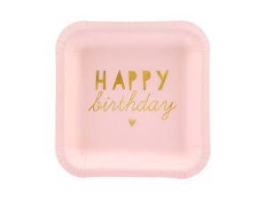 6 Pappteller Trend - Ø 14cm - Shiny Birthday