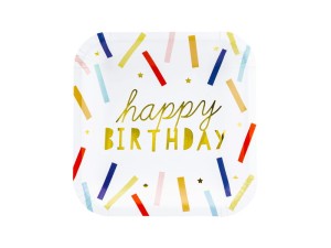 6 Pappteller Trend - Ø 20cm - Happy Birthday