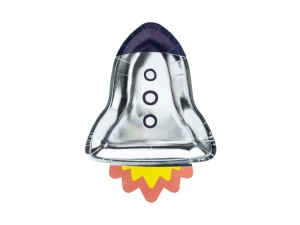 Teller Kosmos - Rakete, 21,5x29,5cm. (1 VPE / 6 Stk.)