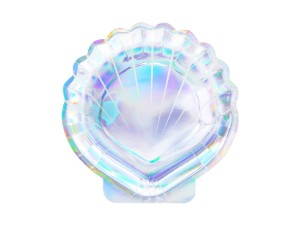 Pappteller Meerjungfrau - Muschel, schillernd, 18,5cm (1 VPE / 6 Stk.)