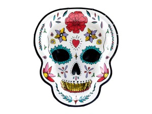 6 Pappteller Trend - Ø 23cm - Skull