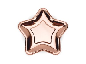 Teller Stern, roségold, 18cm (1 VPE / 6 Stk.)
