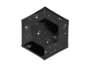 Teller Let's Celebrate, schwarz, 20cm (1 VPE / 6 Stk.)