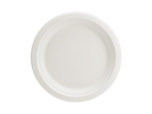 Teller aus Zuckerrohr, weiß, 17cm (1 VPE / 6 Stk.)