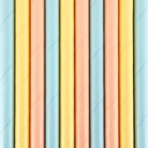 Papierstrohhalme Summer Time, 19,5cm (1 VPE / 10 Stk.)