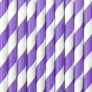 Papierstrohhalme, lila, 19,5cm (1 VPE / 10 Stk.)