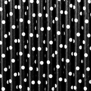 Papierstrohhalme, schwarz, 19,5cm (1 VPE / 10 Stk.)