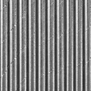 10 Papierstrohhalme - Silber