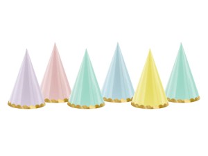 Partyhüte Yummy, Mix, 16cm (1 VPE / 6 Stk.)