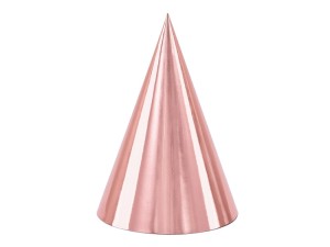 Partyhüte, roségold, 16cm (1 VPE / 6 Stk.)