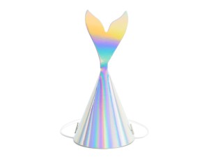 Partyhüte Meerjungfrau, schillernd, 18cm (1 VPE / 6 Stk.)