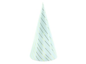 Gestreifte Mützen, hellblau, 21cm (1 VPE / 6 Stk.)