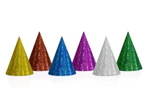 Holografische Partyhüte, Mix, 16cm (1 VPE / 20 Stk.)