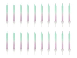 Geburtstagskerzen ombre, 6cm (1 VPE / 20 Stk.)