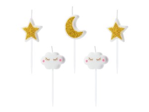 Geburtstagskerzen Little Star, Mix, 2-3cm (1 VPE / 5 Stk.)