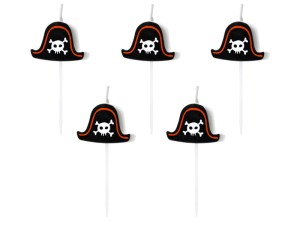 Geburtstagskerzen Piraten, 2cm (1 VPE / 5 Stk.)