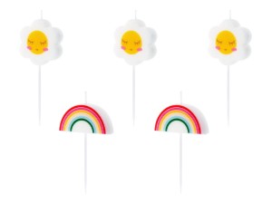 Geburtstagskerzen Gänseblümchen, 2-3,5cm (1 VPE / 5 Stk.)