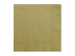 Dreilagige Servietten, gold, 33x33cm (1 VPE / 20 Stk.)