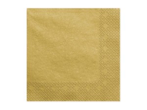 Dreilagige Servietten, gold-metallic, 33x33cm (1 VPE / 20 Stk.)
