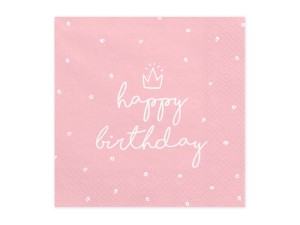 Servietten Happy Birthday, 33x33 cm (1 VPE / 20 Stk.)