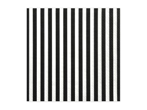 Gestreifte Servietten, schwarz, 33 x 33cm (1 VPE / 20 Stk.)