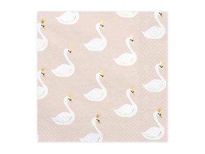 Servietten Lovely Swan, 33x33cm (1 VPE / 20 Stk.)