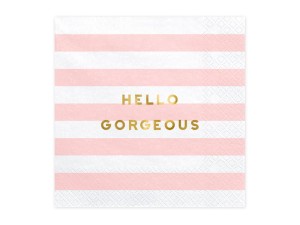 Servietten Yummy - Hello Gorgeous, hellrosa, 33x33cm (1 VPE / 20 Stk.)