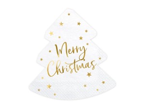 Servietten Weihnachtsbaum - Merry Christmas, 16x16,5cm (1 VPE / 20 Stk.)