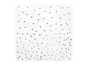 Servietten Punkte, weiß, 33x33cm (1 VPE / 20 Stk.)
