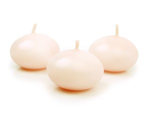Schwimmkerze matt, creme, 4cm (1 VPE / 50 Stk.)