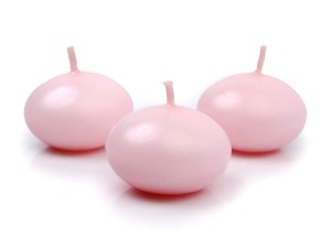 Schwimmkerze matt, rosa, 4cm (1 VPE / 50 Stk.)