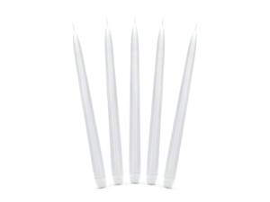 Kegelkerze matt, weiß, 24cm (1 VPE / 10 Stk.)